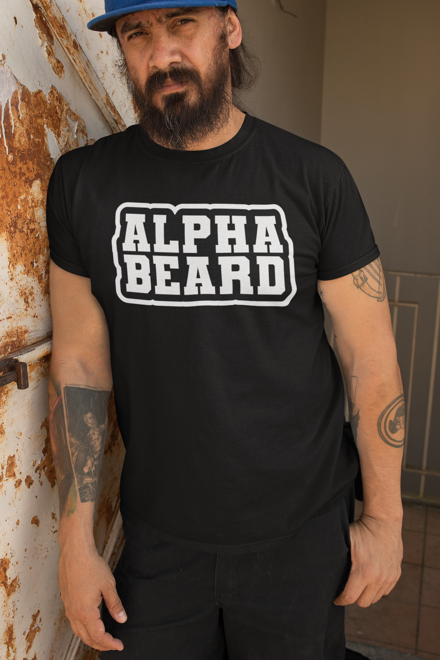 Alpha Beard Graphic Tee Shirt For The Bearded Alpha Guy