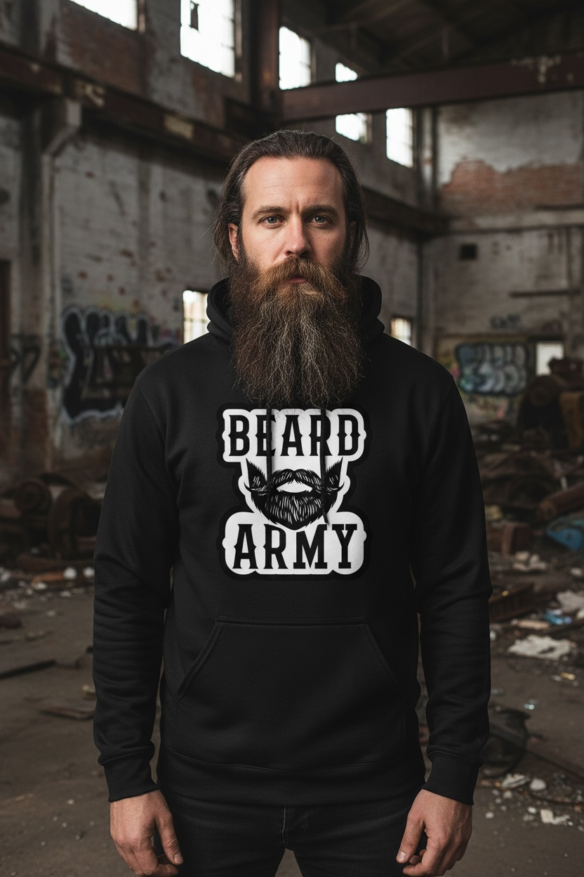 Beard Army Hoodie Bold Bearded Statement For Bearded Guys