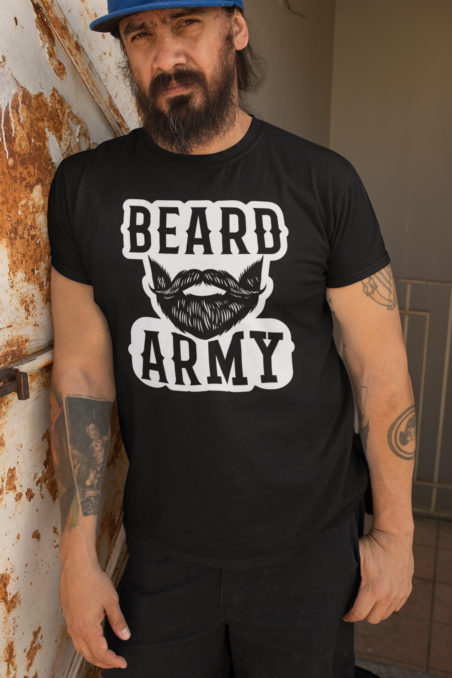Beard Army Tee Shirt Bold Bearded Statement of Masculine Identity
