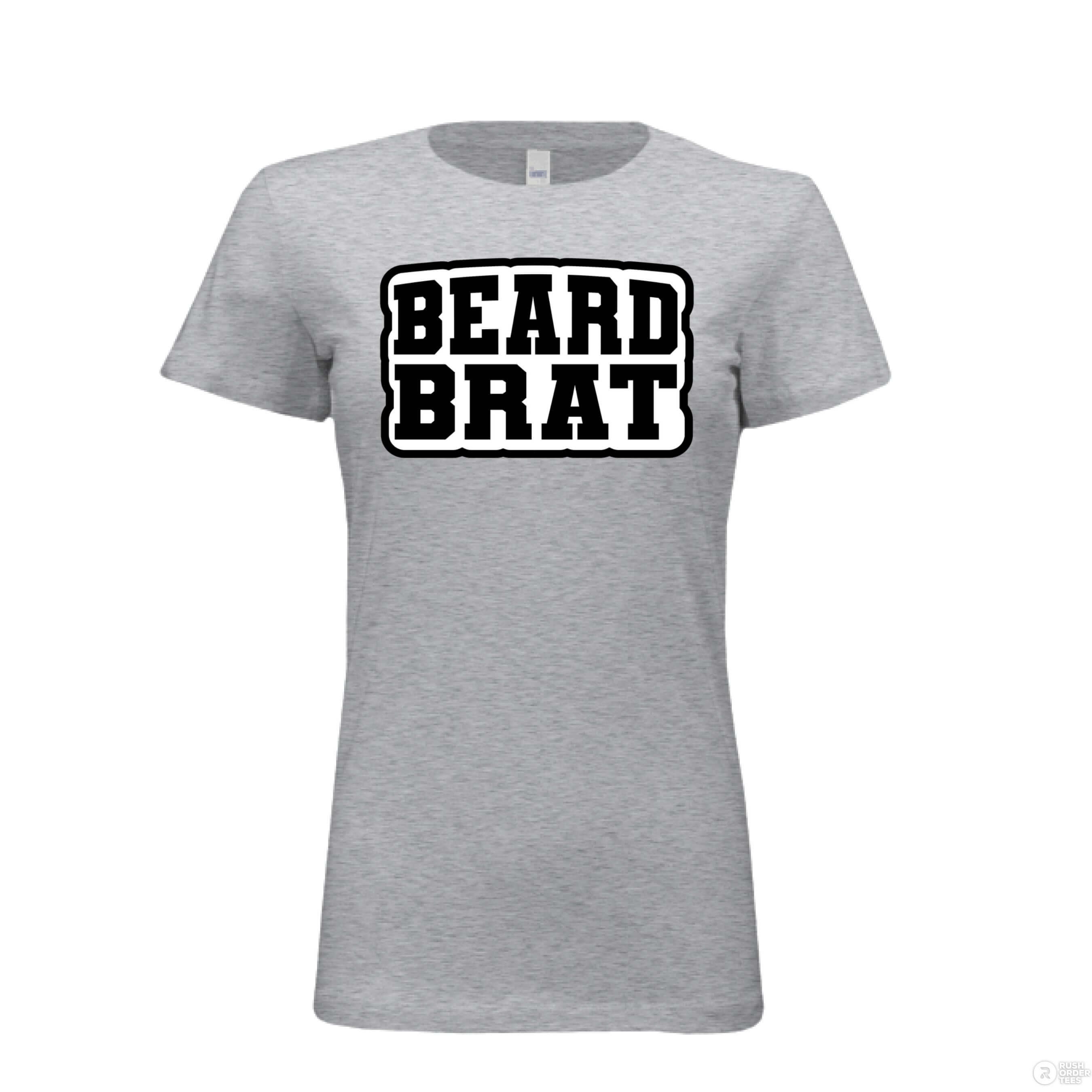 Beard Brat Bella Tee Shirt For The Girl That Loves Your Beard ATHLETIC HEATHER - FRONT