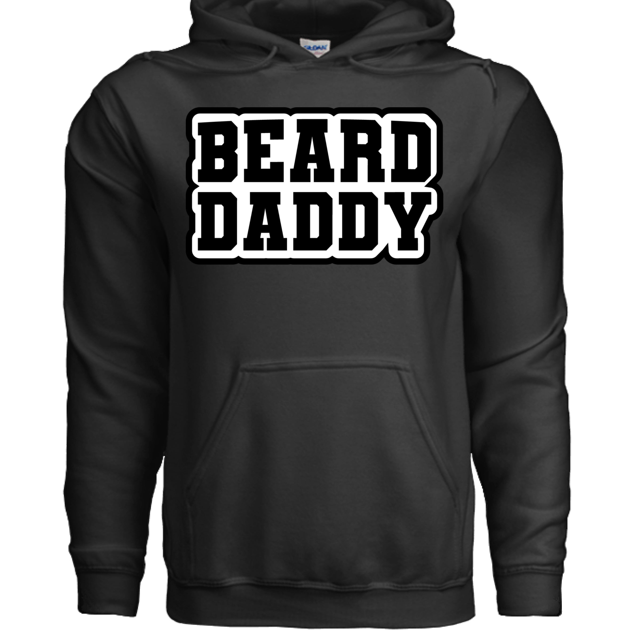 Beard Daddy Funny Hoodie For The Bearded Dad BLACK - FRONT