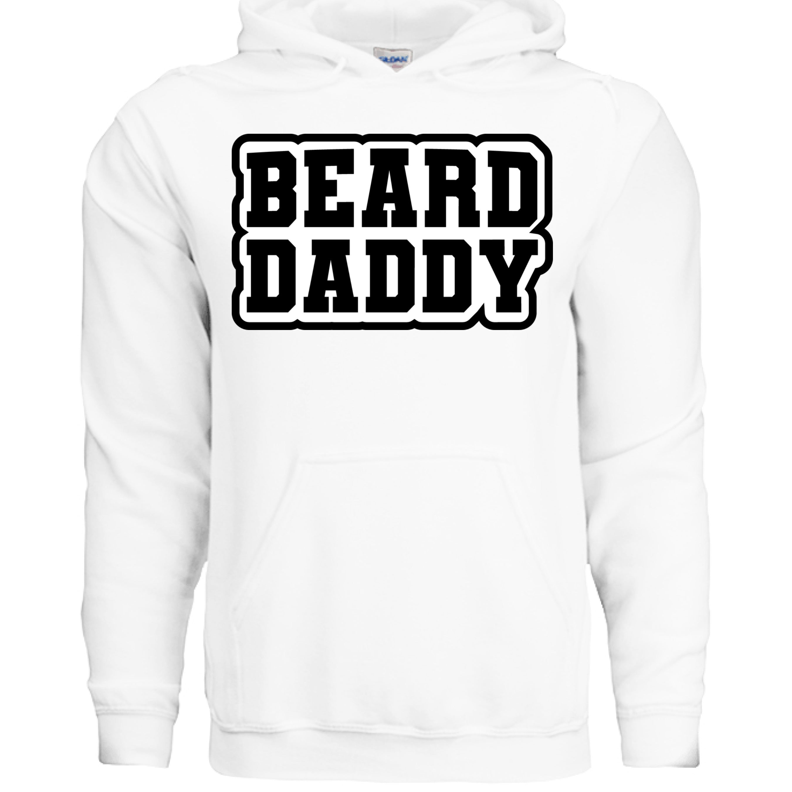 Beard Daddy Funny Hoodie For The Bearded Dad WHITE - FRONT