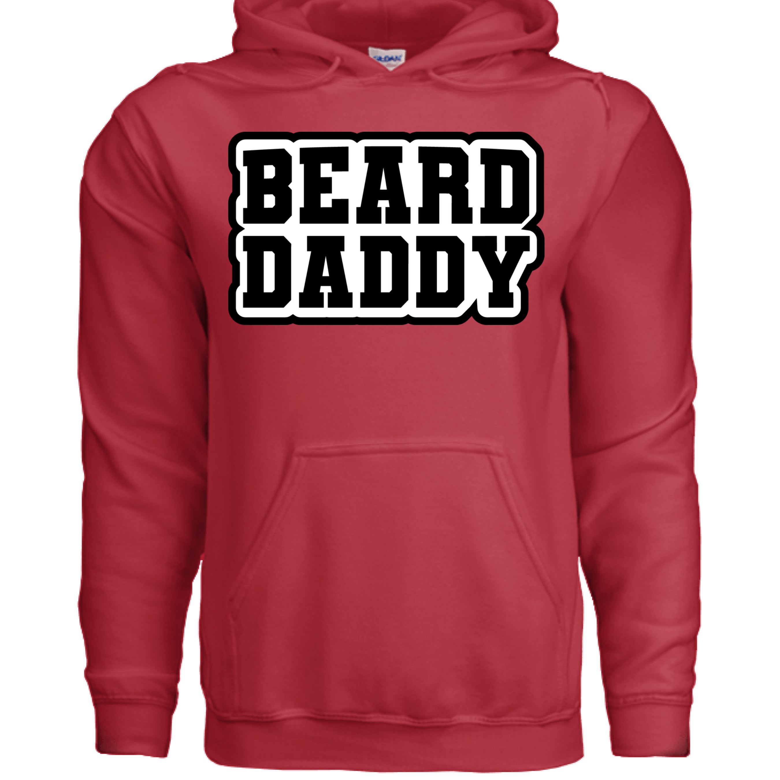 Beard Daddy Funny Hoodie For The Bearded Dad RED - FRONT