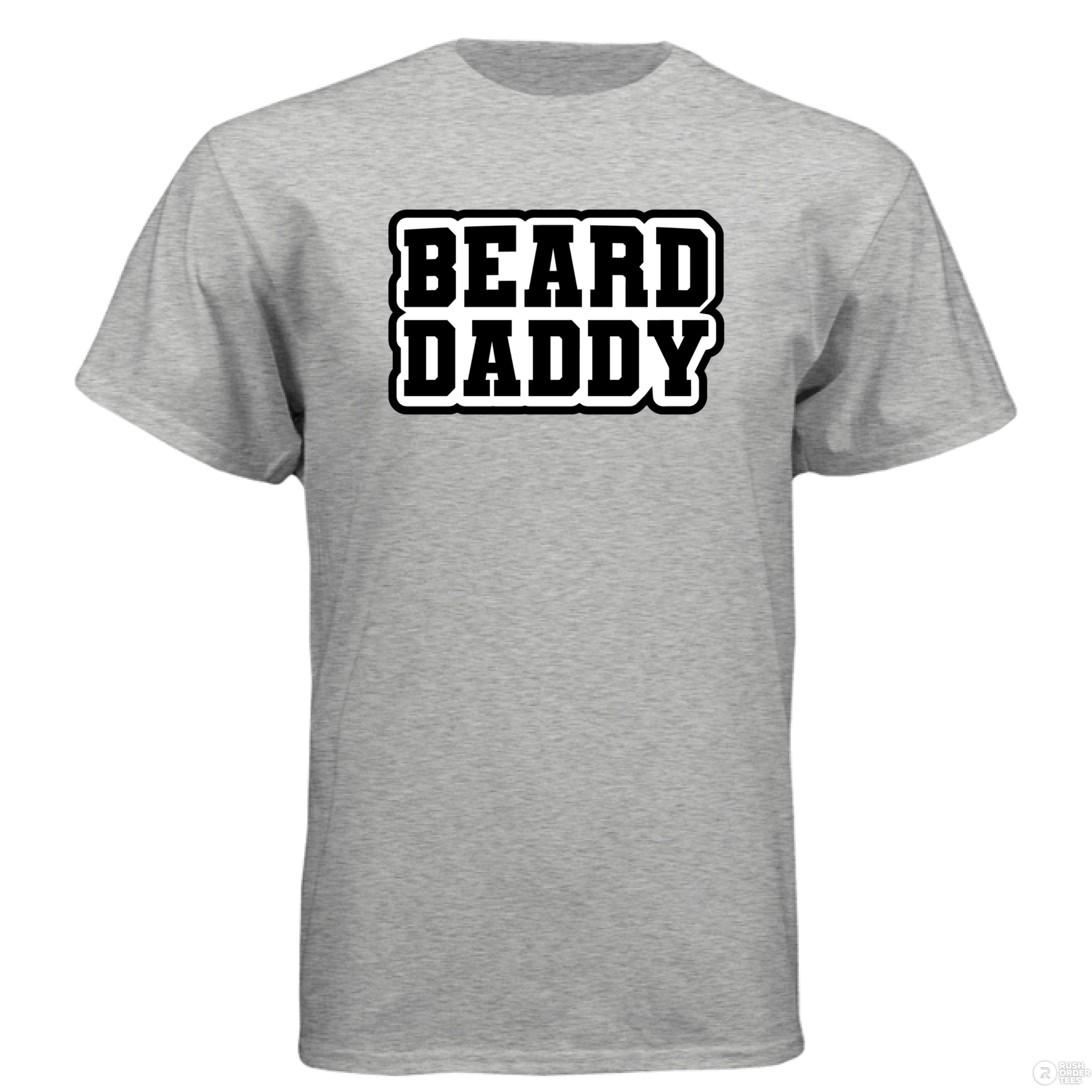 Beard Daddy Funny T Shirt For The Bearded Dad LIGHT STEEL - FRONT