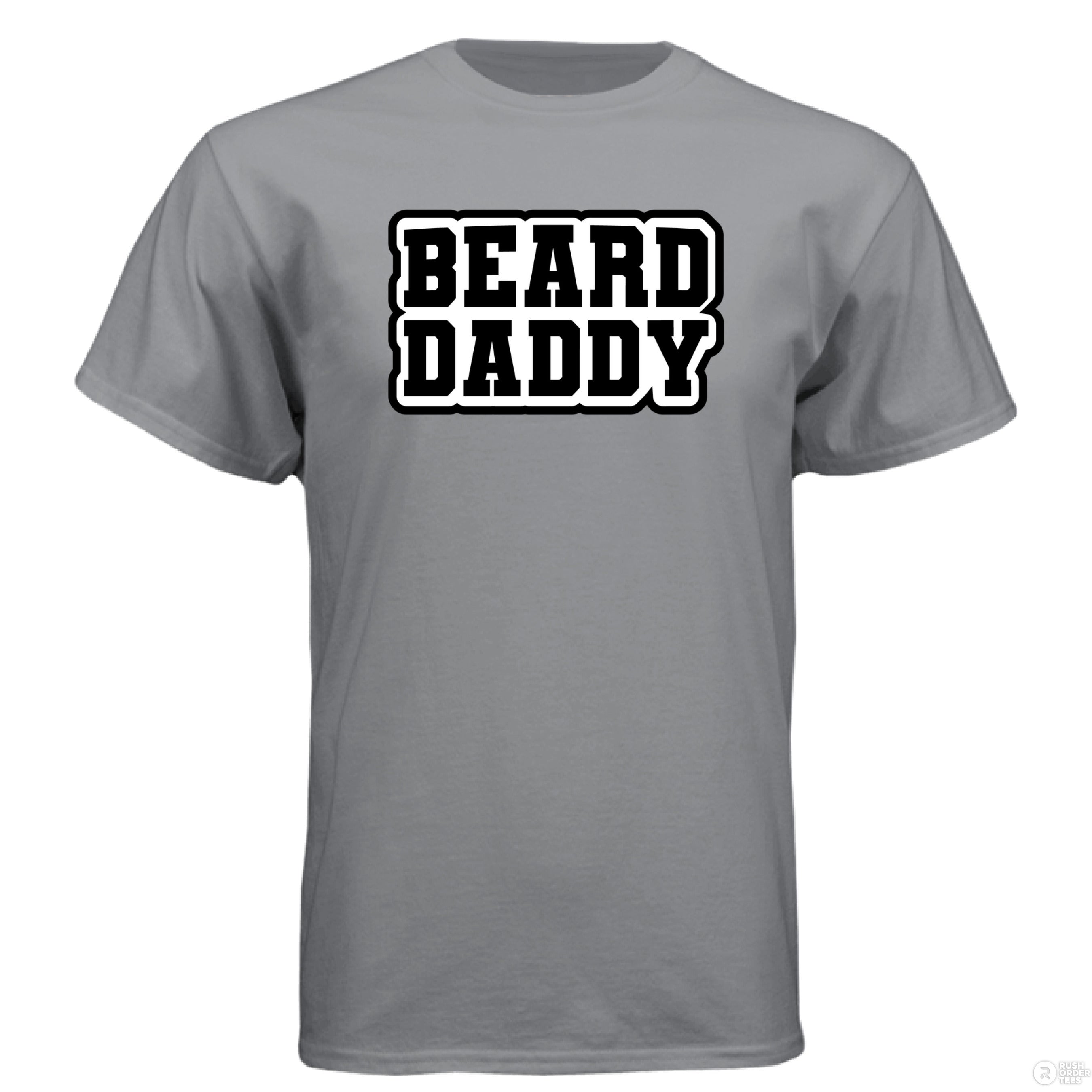 Beard Daddy Funny T Shirt For The Bearded Dad Graphite - FRONT