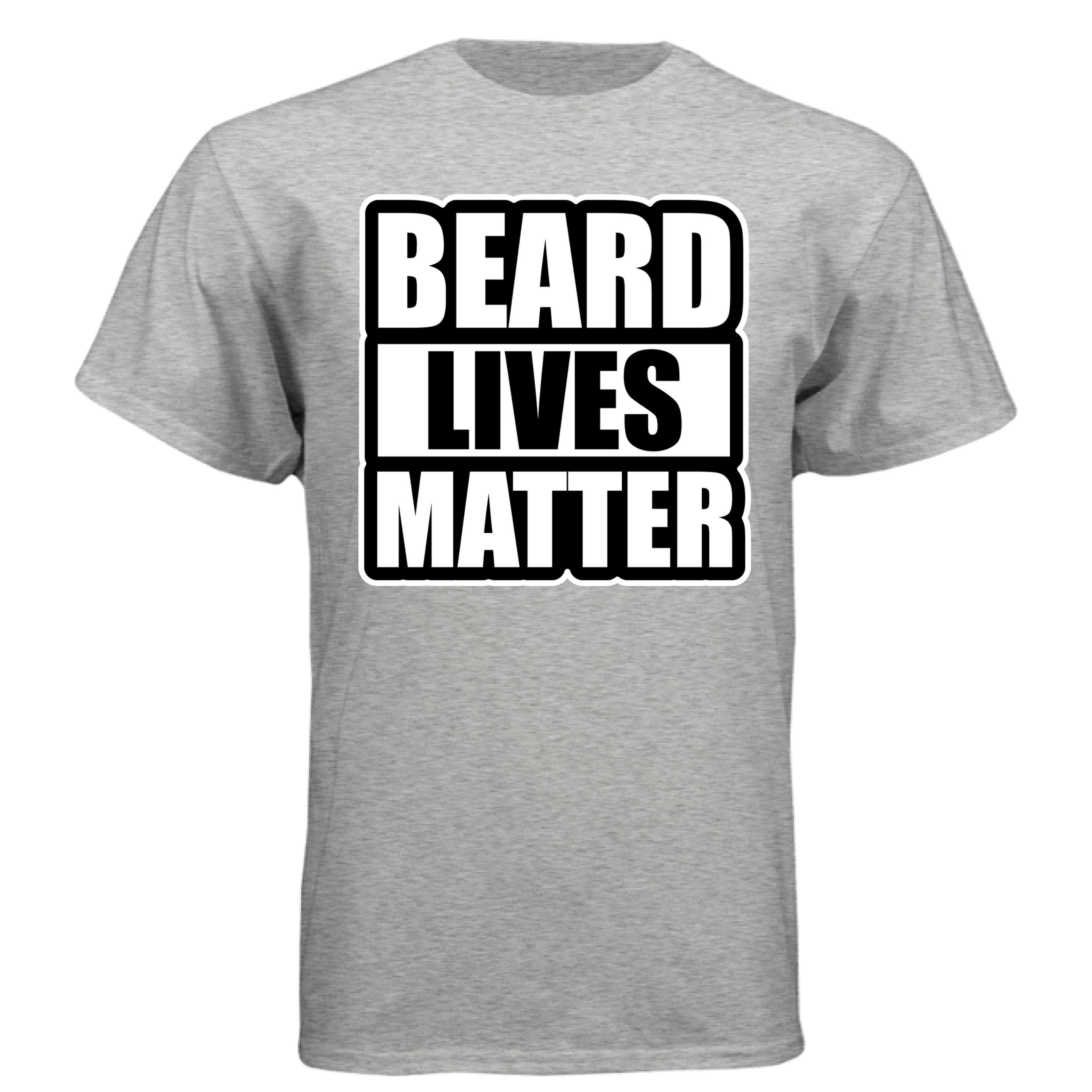 Beard Lives Matter Funny Beard Lover Funny Tee Shirt LIGHT STEEL - FRONT