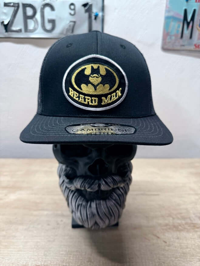 Beard Man Inspired Batman Trucker Hat for Men Front
