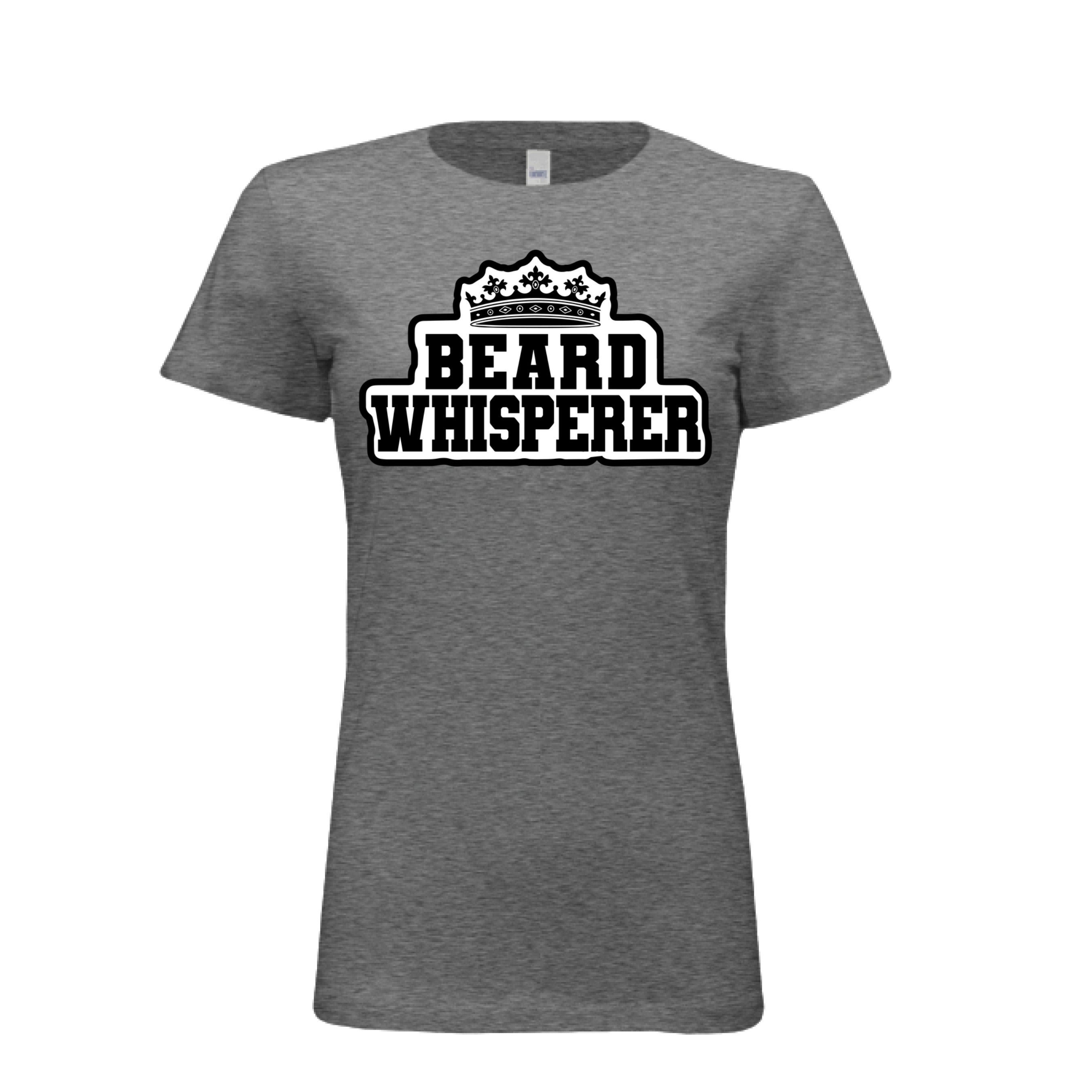 Beard Whisperer Ladies Bella Tee Shirt DEEP HEATHER - FRONT