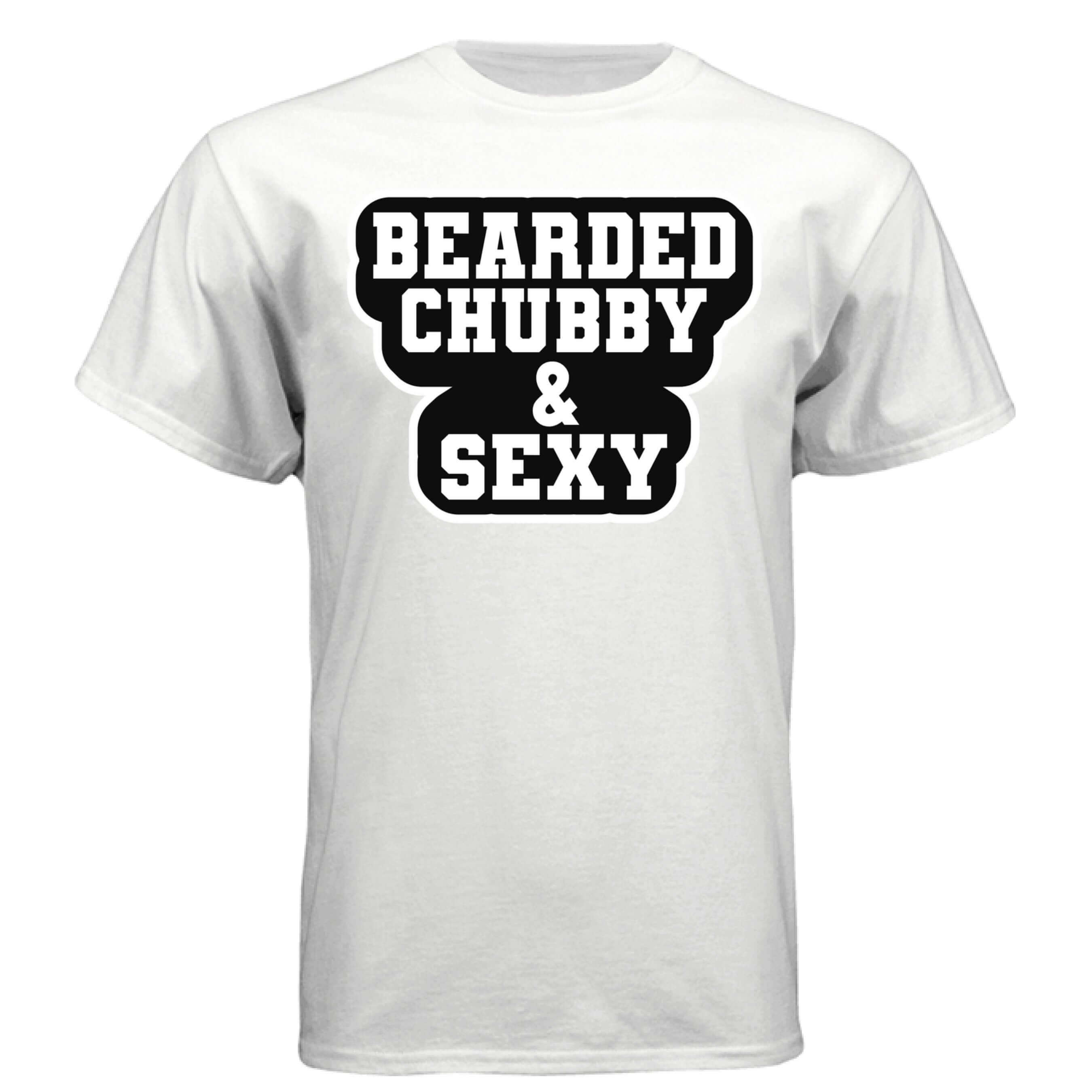 Bearded Chubby And Sexy Hanes Tee Shirt WHITE - FRONT