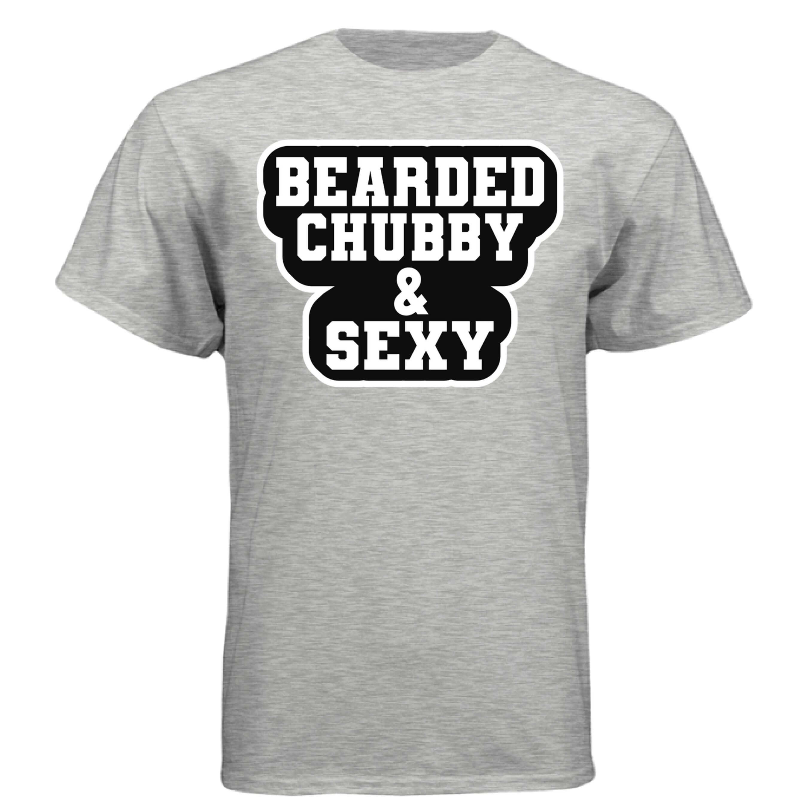 Bearded Chubby And Sexy Hanes Tee Shirt ASH - FRONT