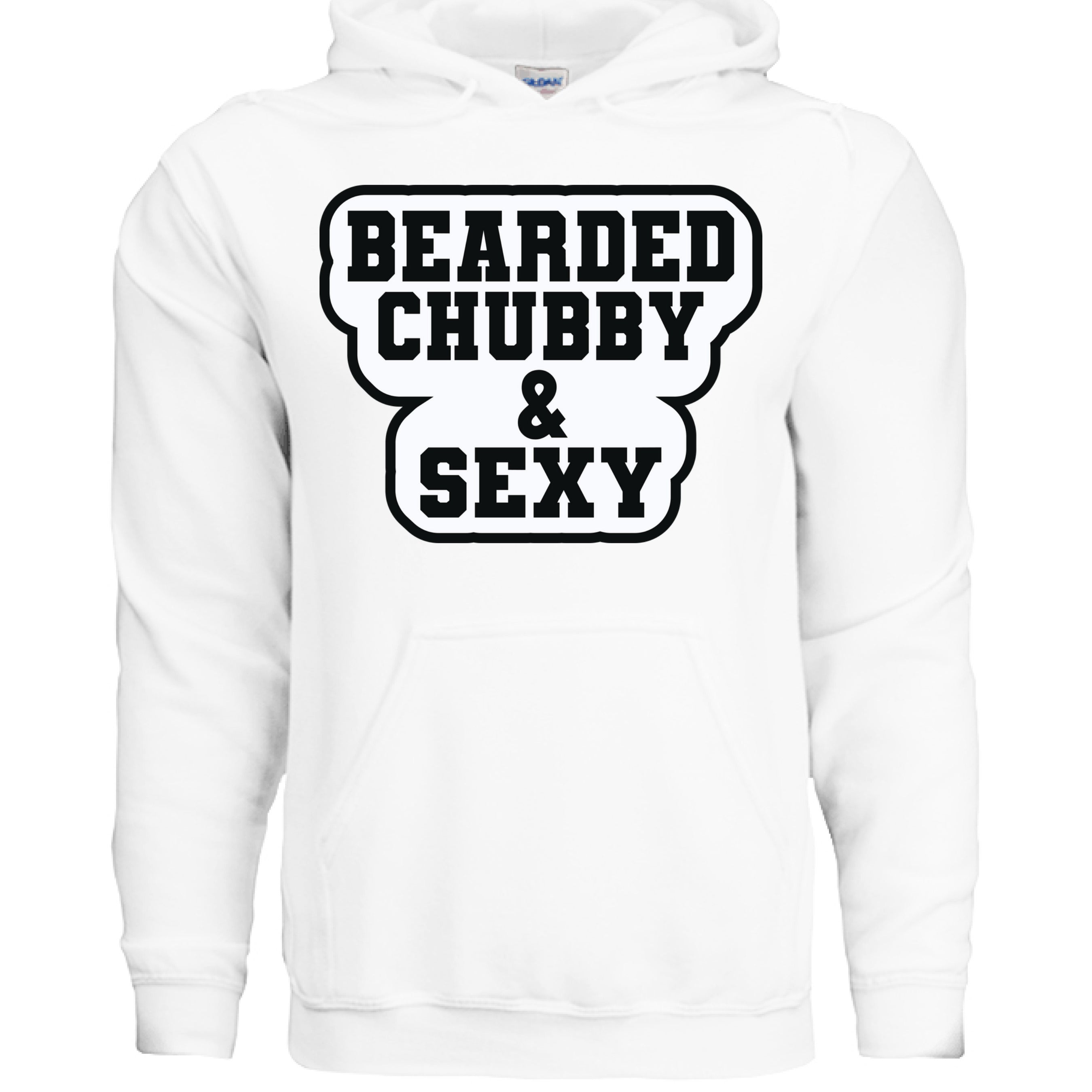 Bearded Chubby And Sexy Hoodie WHITE - FRONT