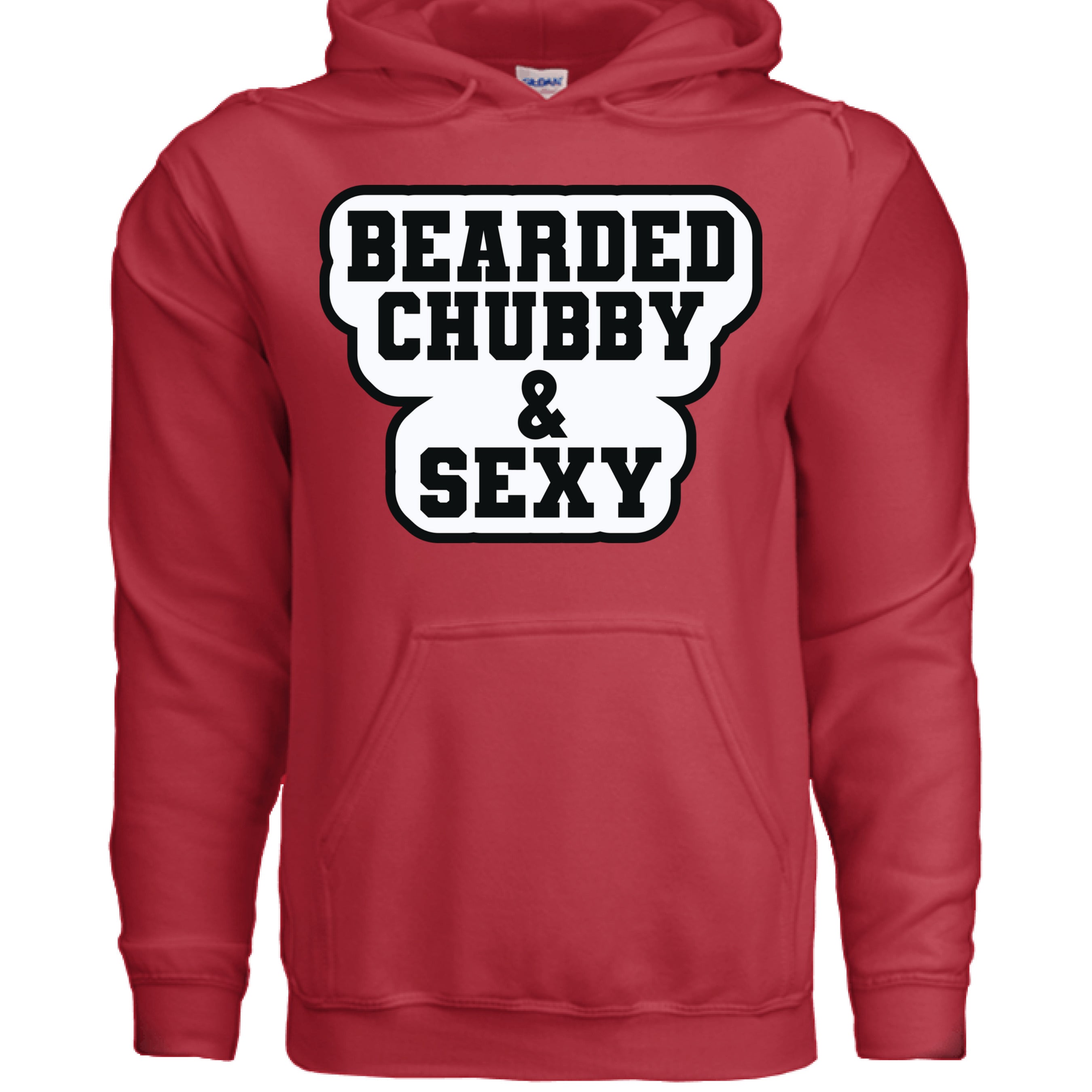 Bearded Chubby And Sexy Hoodie RED - FRONT