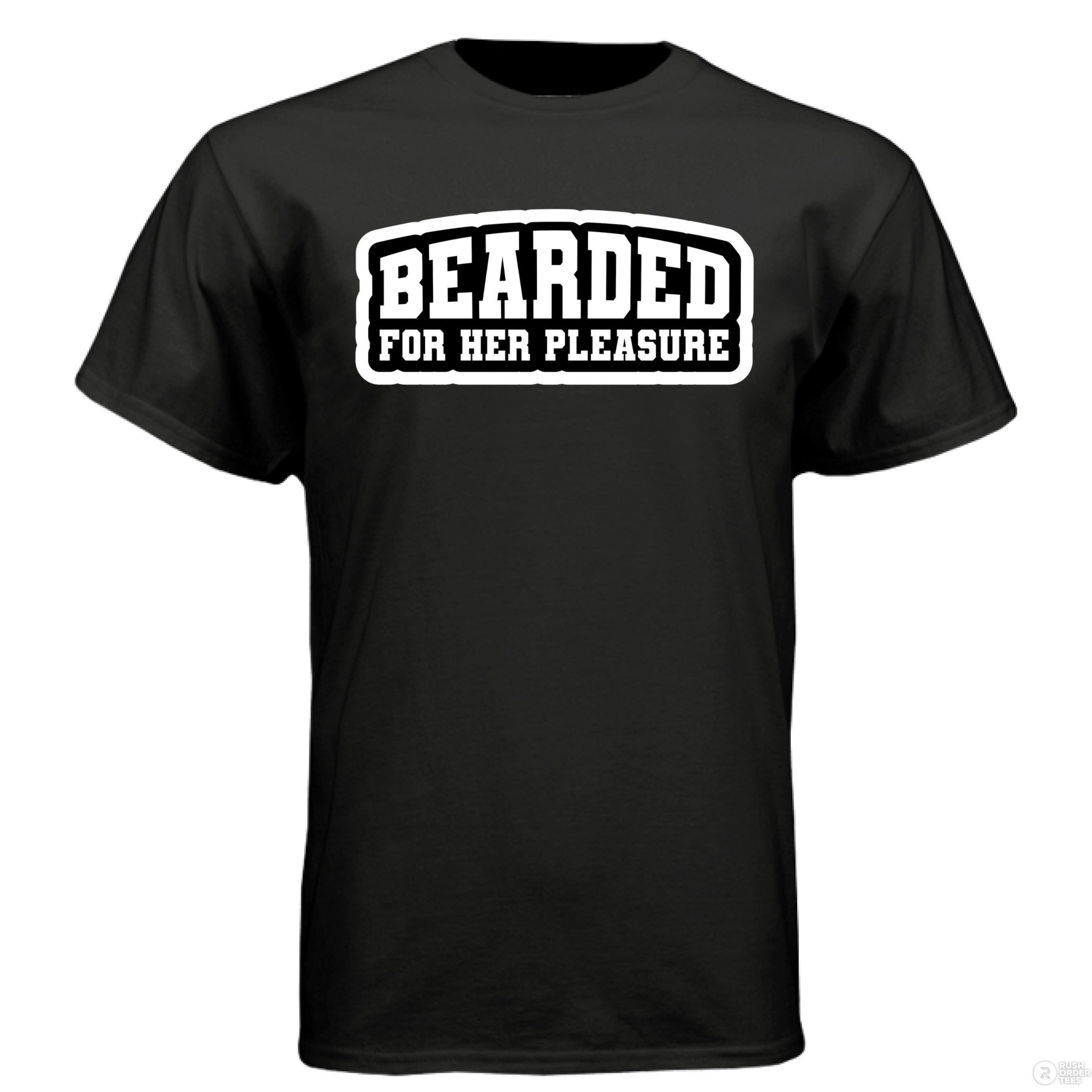 Bearded For Her Pleasure Hanes T Shirt BLACK - FRONT