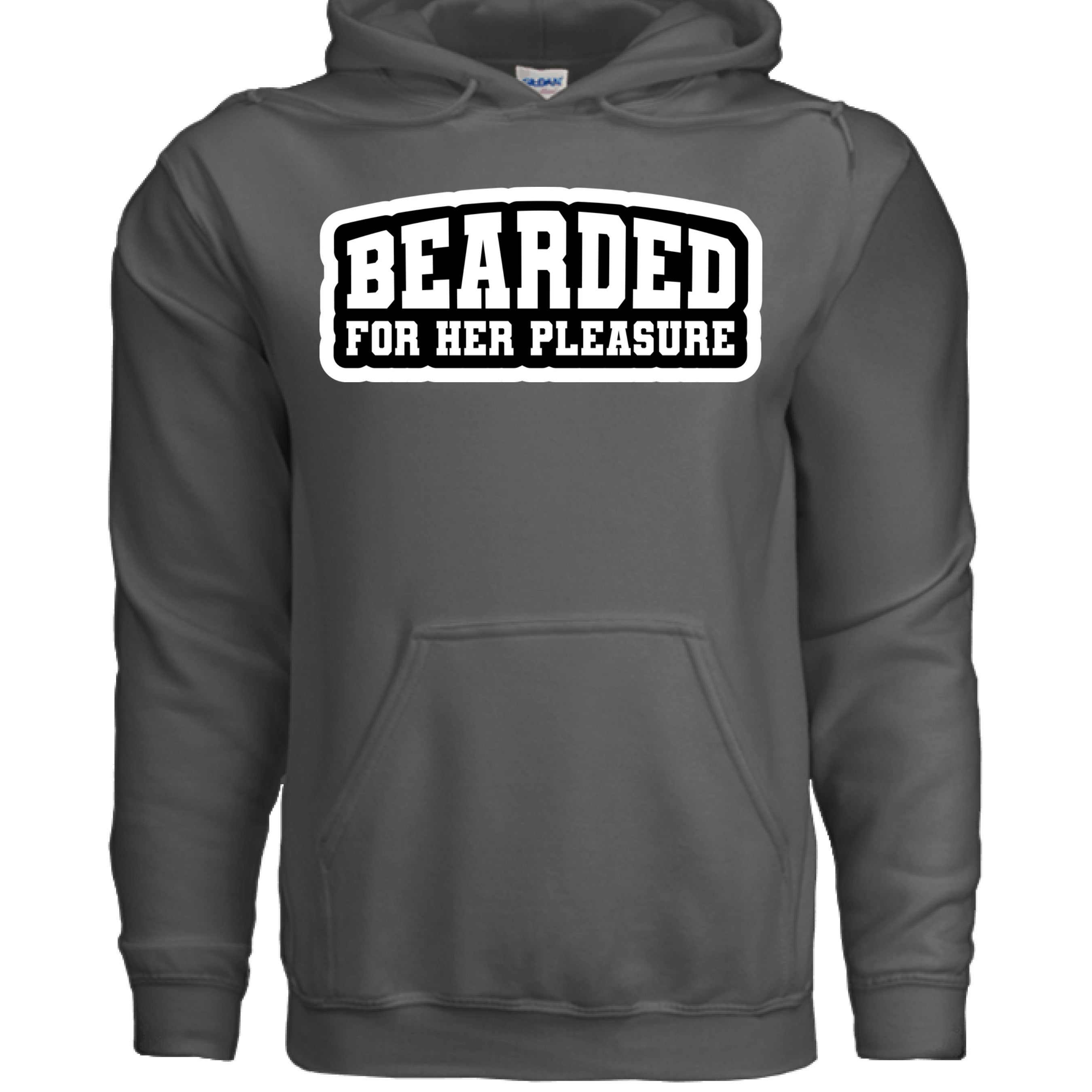 Bearded For Her Pleasure Hoodie CHARCOAL - FRONT