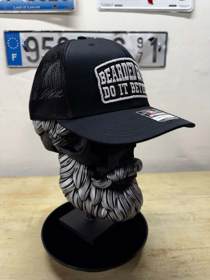 Bearded Guys Do It Better Funny Trucker Hat Side