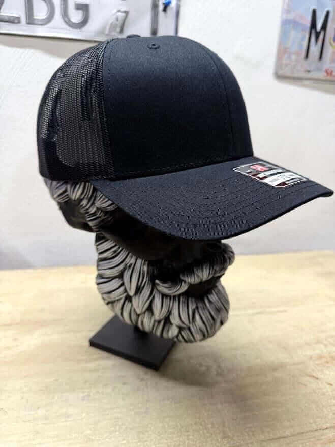 Bearded Misfit Skull Trucker Hat – Richardson 112 Adjustable Cap for Bearded Men