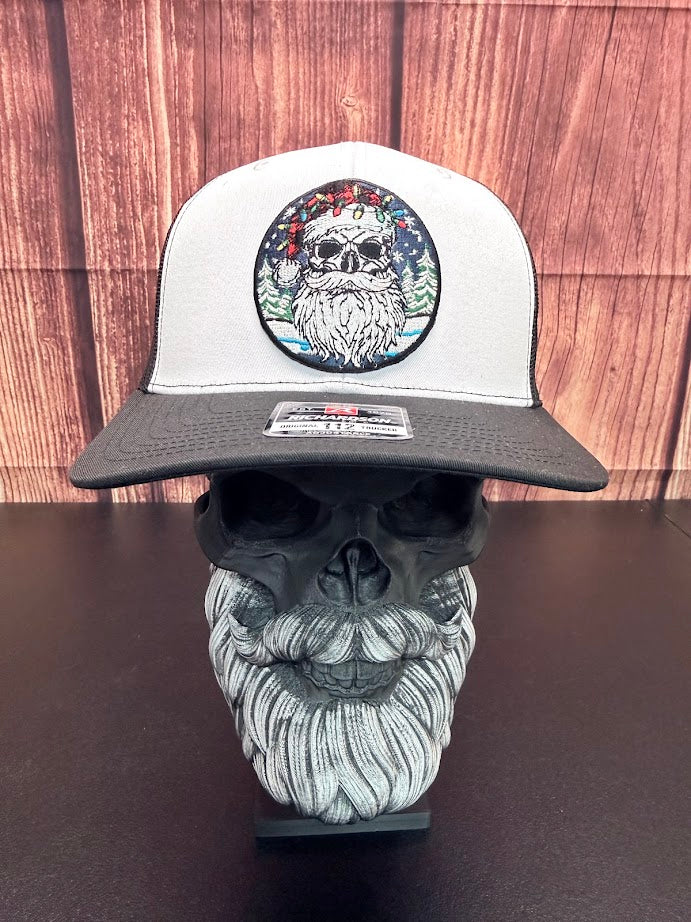 Bearded Santa Skull Holiday Beardmas Edition Richardson Hat