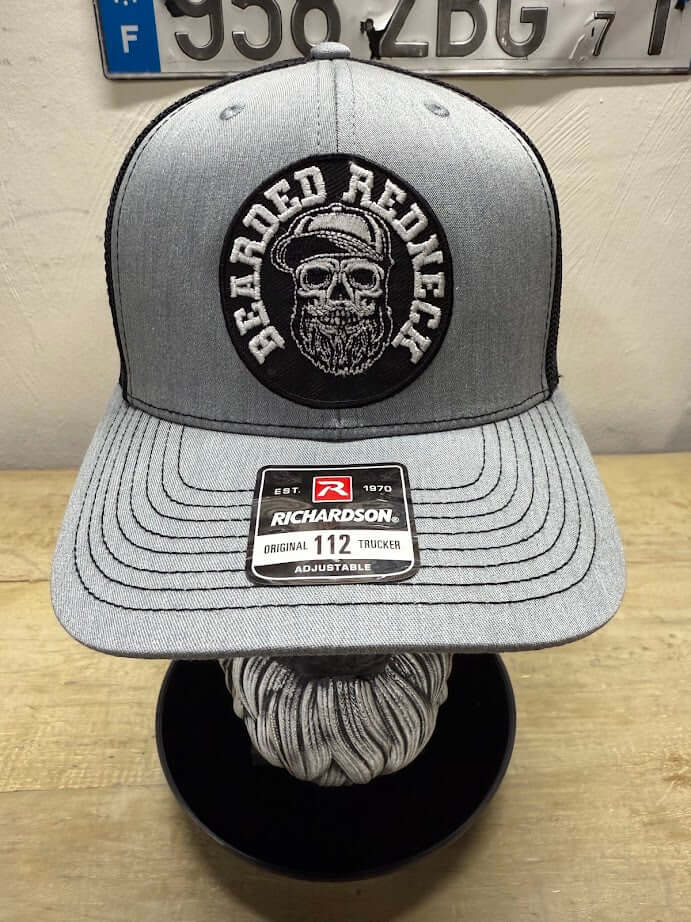 Bearder Redneck Skull With A Beard Trucker Hat 