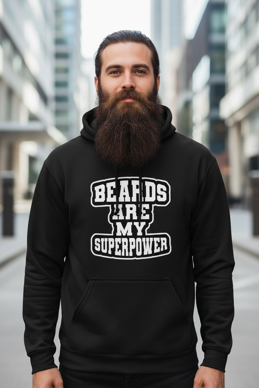 Beards Are My Superpower Beard Pride Hoodie for Bearded Heroes