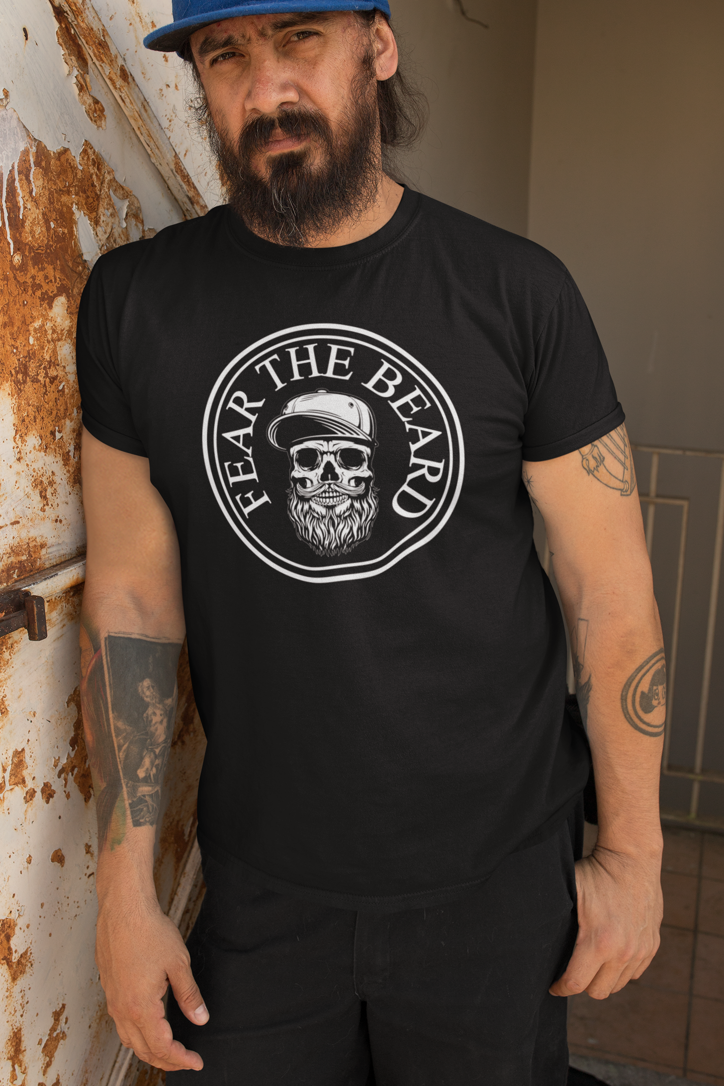 Fear The Beard Hanes Tee Shirt Perfect Gift for Beard Lovers
