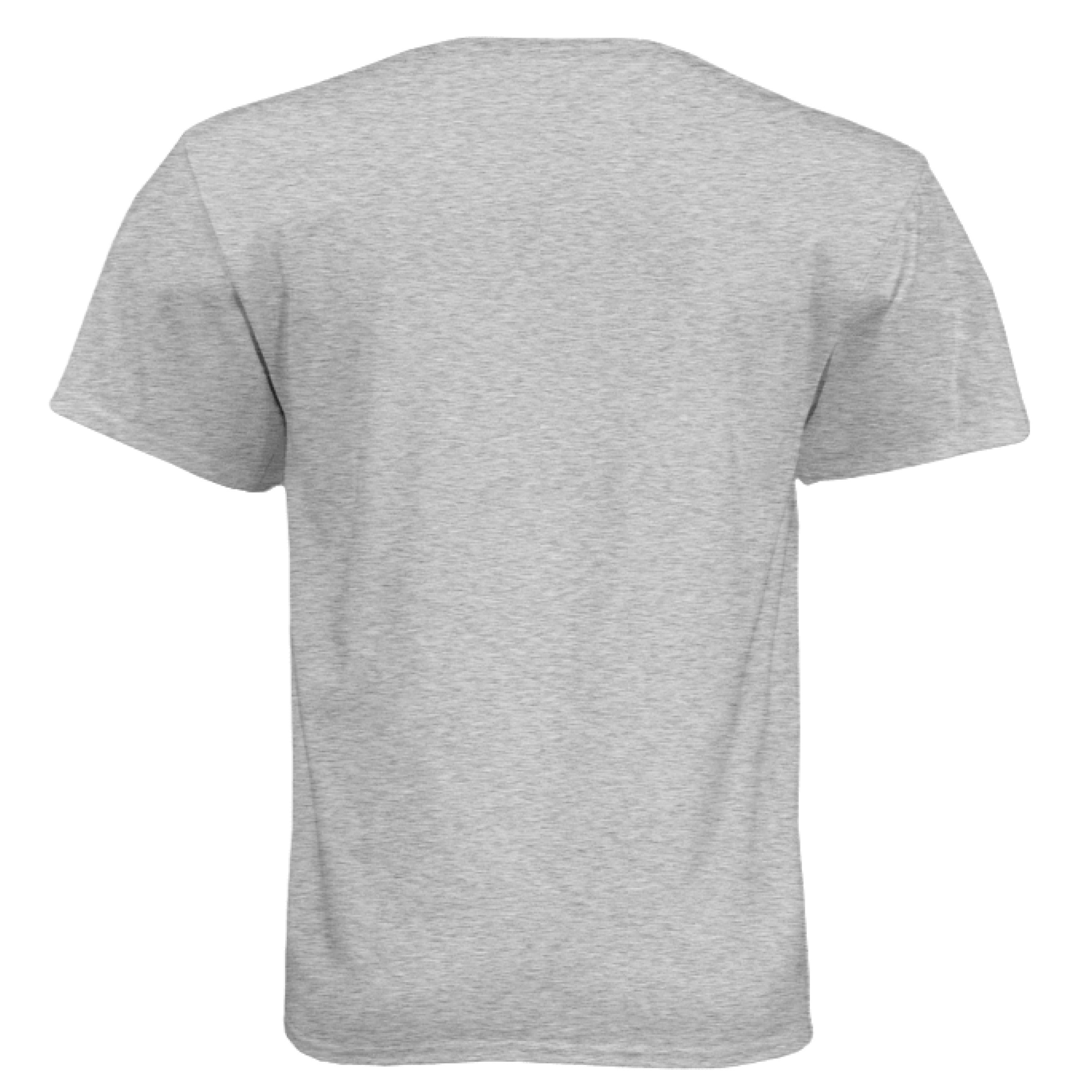 Funny Holiday Beard Tee Shirt Festive Santa-Inspired Design LIGHT STEEL - BACK