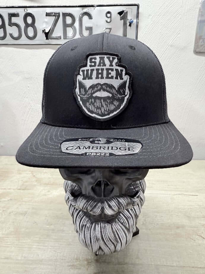 Say When Beard Trucker Hat - Ultimate Gift for Beard Enthusiasts - Fun & Unique Trucker Hat for Beard Lovers - With Free Beard Sticker