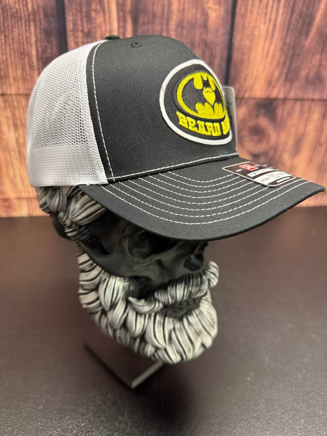 Beard Man Embroidered Patch Inspired By Batman Trucker Hat Beard Guys Hat Club