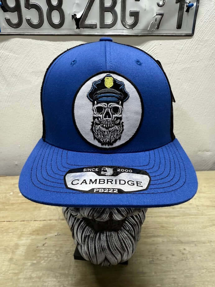 Police Cap for Bearded Men Beard Skull Police Officer Cap