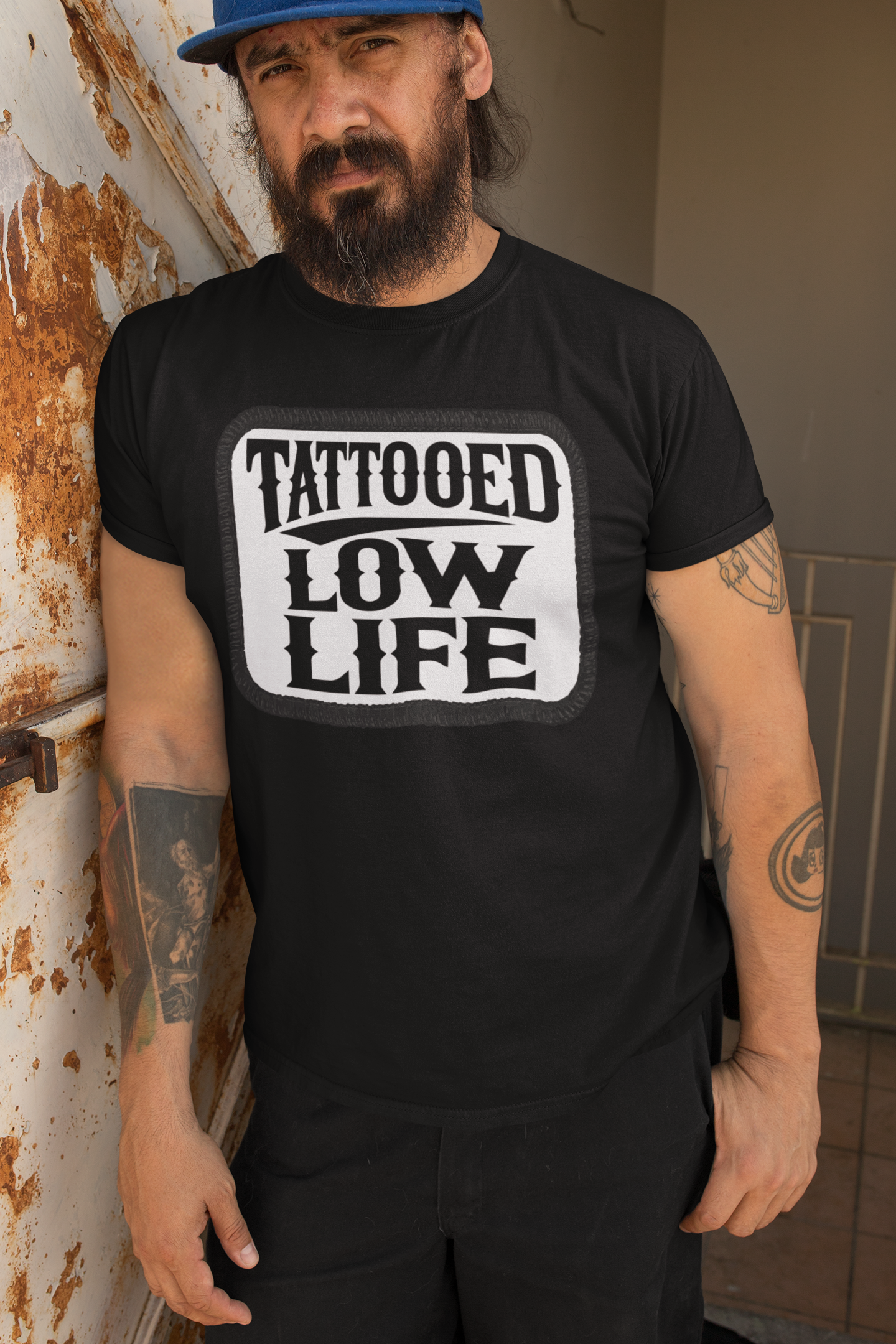 Tattooed Low Life Tee Shirt Funny Bold Rebellious Statement 